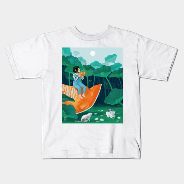 Pumpkin Kids T-Shirt by Freeminds